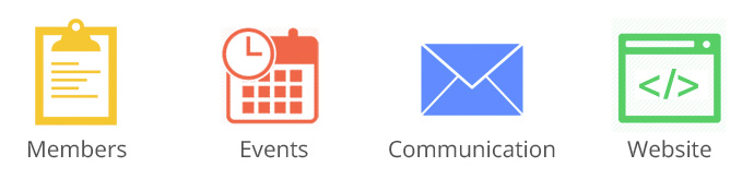 Manage members, events, communicate with members, association websites