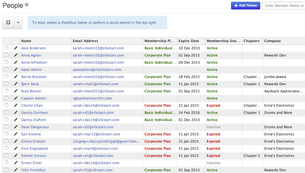 View members in multichapter organization